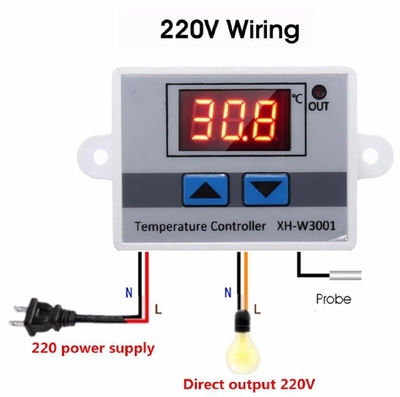 XH-W3001 220V 1500W Digital LED Display Temperature Controller Thermostat_img_0