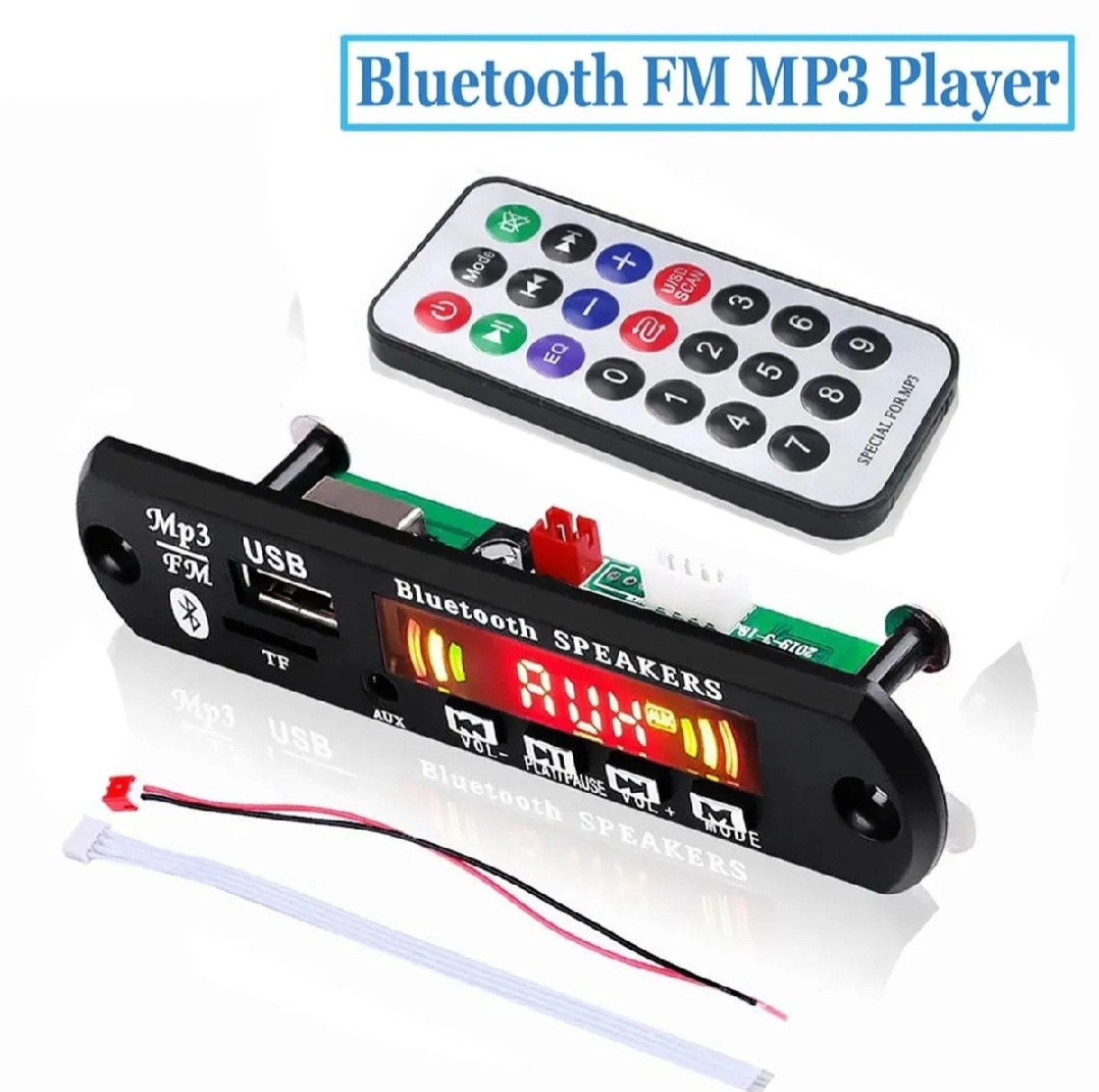 Bluetooth FM MP3 Player Receiver Board with Dancing LED Display – Car Audio Decoder Module (5V 1A)_img_0