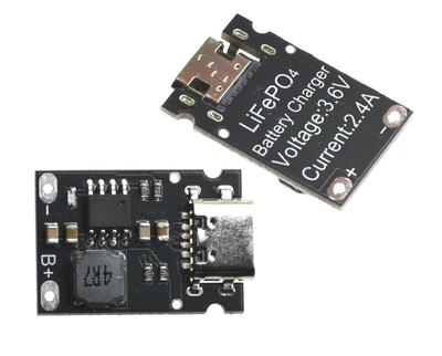 1S 3.6V 2.4A LiFePO4 Battery Charging Module Type-C S0311_img_0