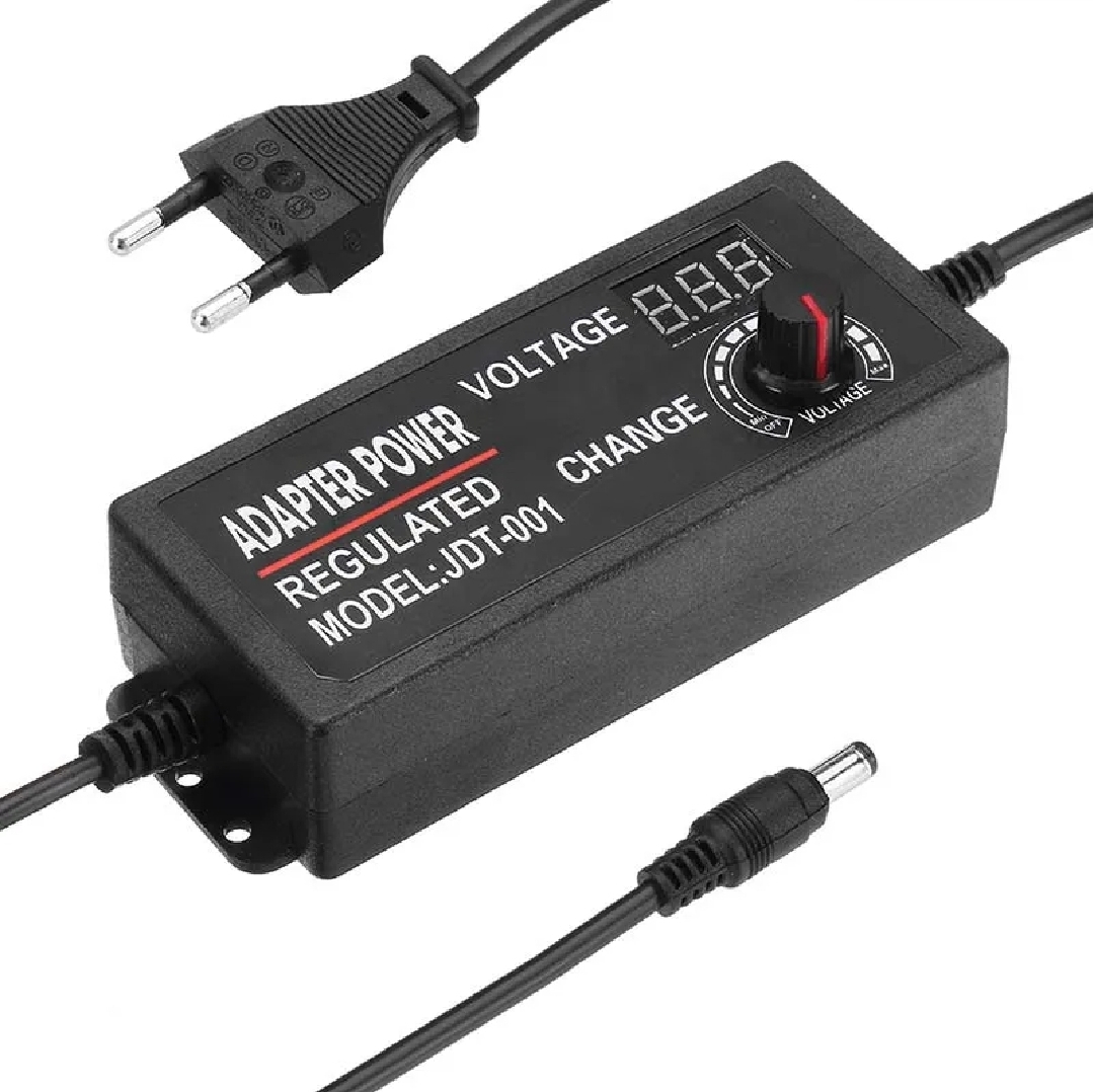 DC 3-24V 5A Adjustable Power Adapter with LED Voltmeter | AC 220V to DC 24V Converter