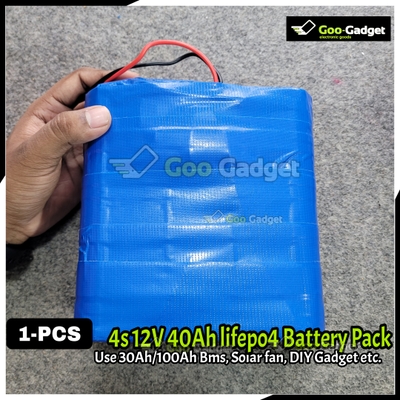 Use 12.8V 40Ah  | 4S LiFePO4 Battery Pack | Cylindrical 40138 Cells with 100A BMS_img_0