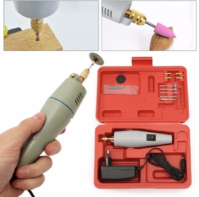 Mini Electric Drill Grinder Rotary Tool Kit with Variable Bits and Power Adapter_img_0