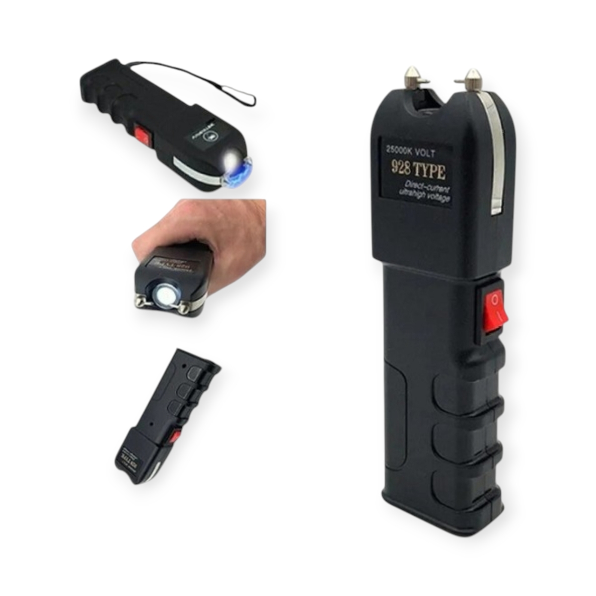 Self-Defence Stun Gun 928 Type with Flashlight – 120000KV High Voltage S0214