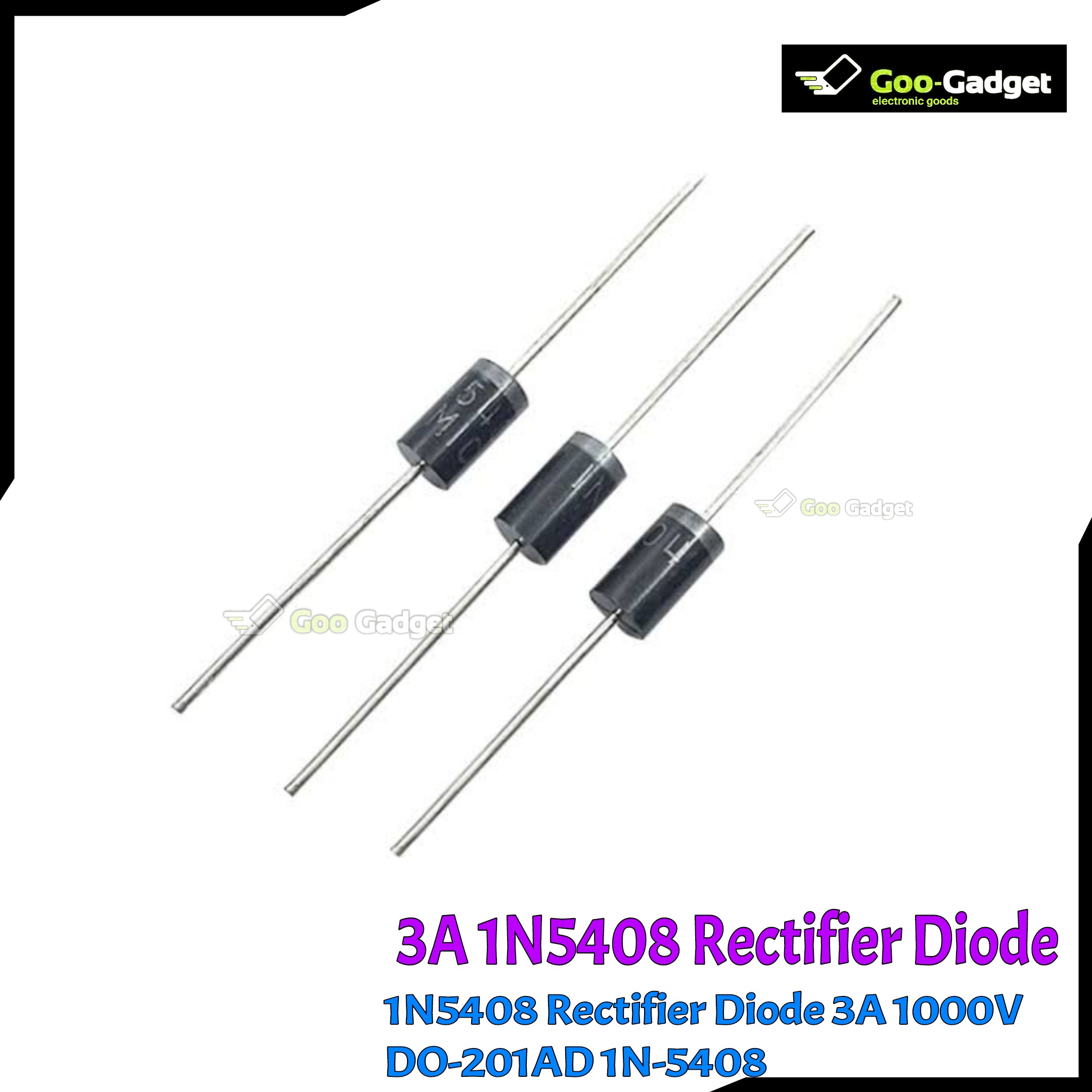 1N5408 Rectifier Diode | 3A 1000V DO-201AD Silicon Junction Diode_img_0