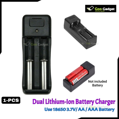 Universal Double Slot Battery Charger | 3.7V 18650/16340/14500 Lithium-Ion Charger Adapter | AC 220V to DC 5V_img_0