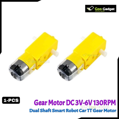 Gear Motor DC 3V 6V 130RPM Dual Shaft | Smart Robot Car TT Gear Motor Double Shaft Dual Axis Geared TT Motor_img_0