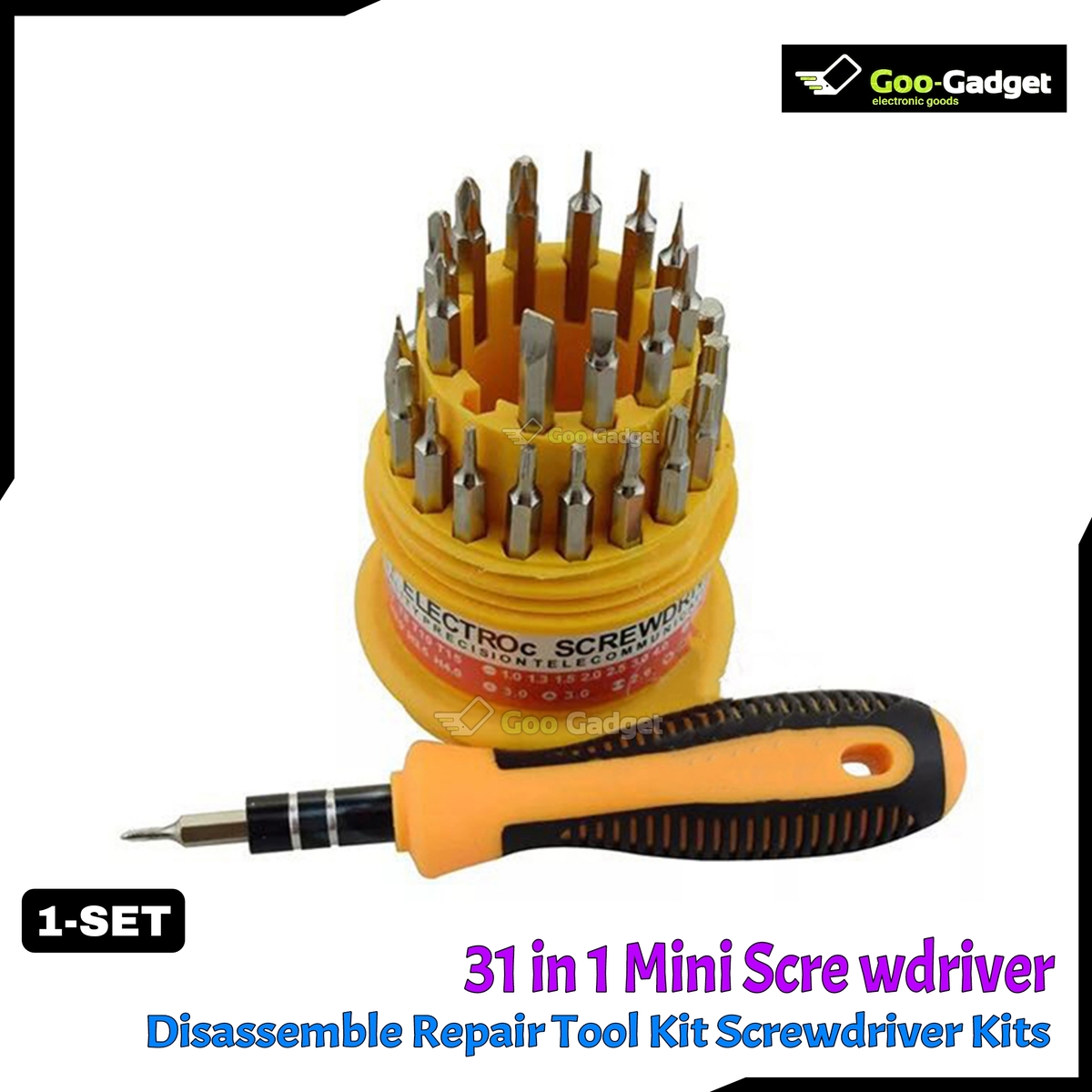 31 in 1 Mini Screwdriver Set | Disassemble & Repair Tool Kit | Pagoda Type Maintenance Driver Screw Batch S0205