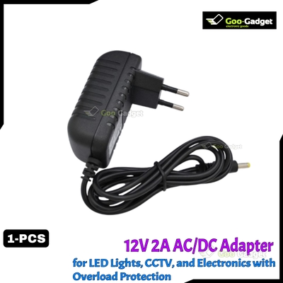 DC 12V 2A Power Supply Adapter Charger for 18650 Battery, CCTV Camera, LED Strip Light_img_0