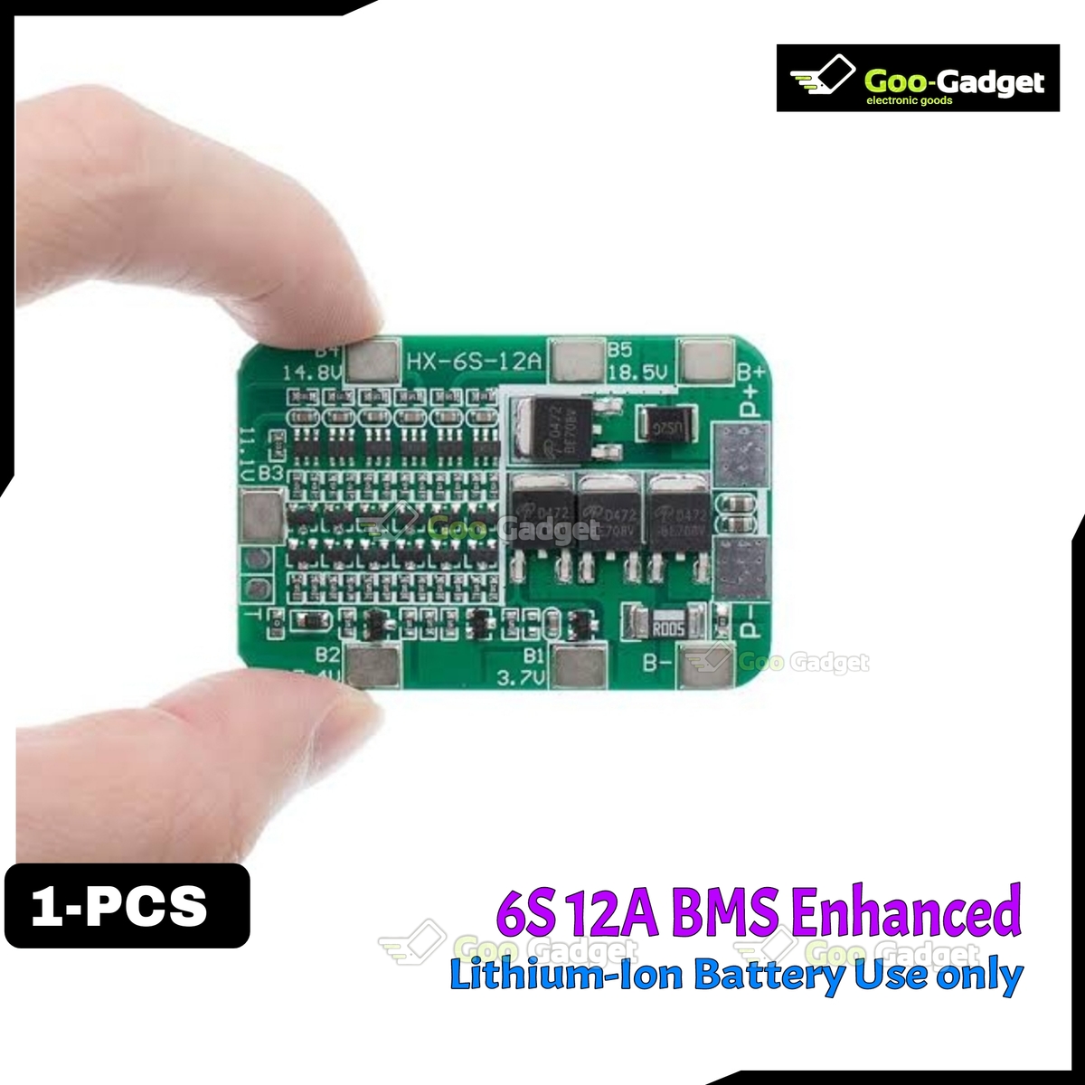 6S 12A 24V BMS Protection Board for 6-Pack 18650 Li-ion Battery Cells with Overcharge and Discharge Protection S0324