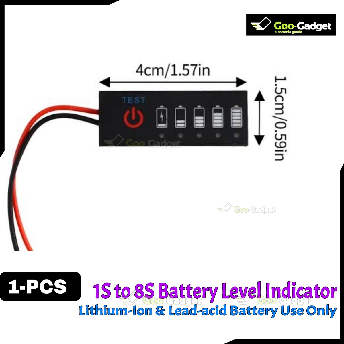 1S-8S Battery Level Indicator Tester  for 18650 Li-ion, Lithium, and Lead Acid Batteries