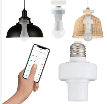 E27 Screw Smart APP Remote Control Lamp Holder | Bluetooth Wireless LED Bulb Adapter | Energy-Saving Smart Home Light Socket