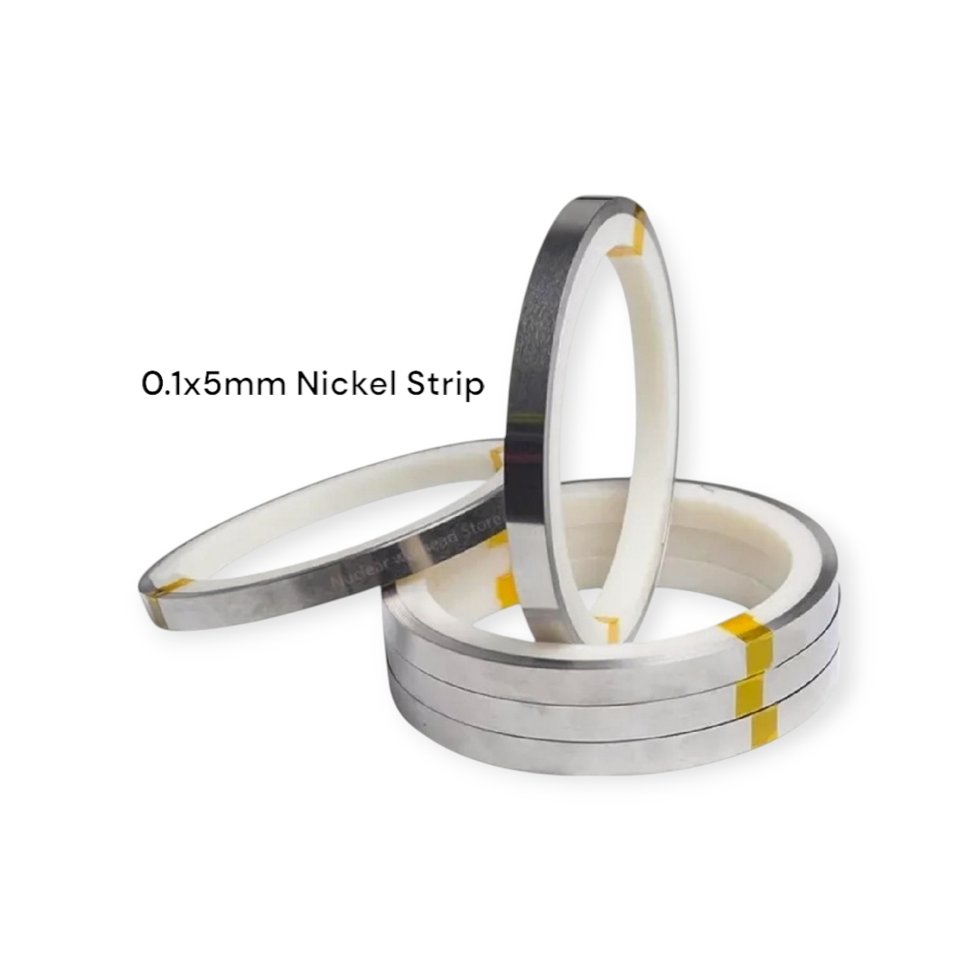 1ft 0.1×5mm Nickel Strip for 18650 Li-ion Battery  – 12 Inch Spot Welding Nickel Sheet Plate