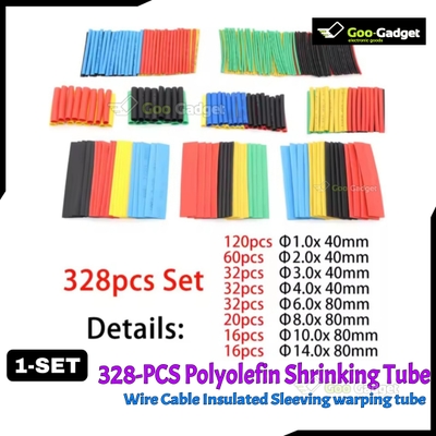 127/328/530pcs Assorted Heat Shrink Tube Kit | Polyolefin Insulation Sleeving 2:1 for Wires & Cables_img_2