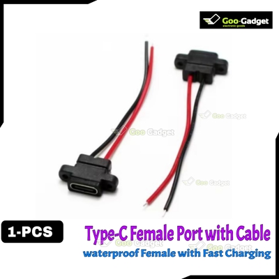 Type-C 2-Pin Waterproof Female USB-C Socket Port with Screw Hole_img_0