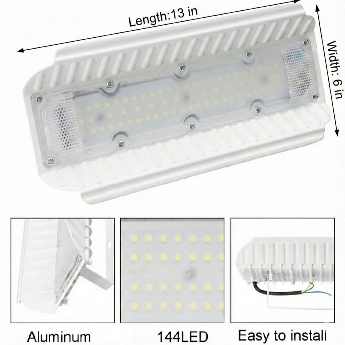100W LED Flood Light | 144 LED Lodine Tungsten Warm Golden Light | Waterproof Outdoor Light (AC 220–240V)