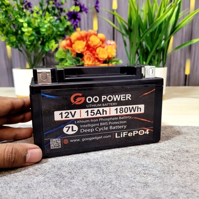 12V 15Ah LiFePO4 Bike Self-Start Battery with 1.2A Active Balancer | 7L Size | High Peak Start 500A_img_0