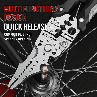 Multifunctional Wire Stripper & Crimper Tool | Adjustable Cable Cutter | Precision Crimping Pliers for Electrical & DIY Use_img_0