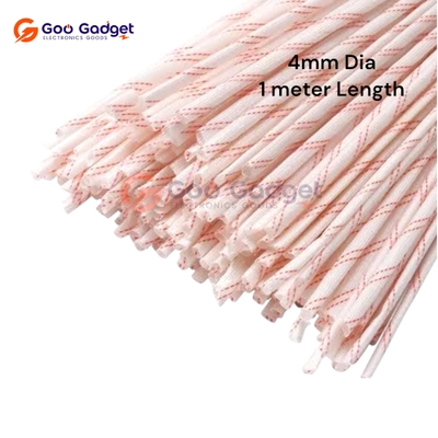 4mm Fiberglass Sleeving | High-Temperature Insulated Glass Fiber Tube | 1 Meter Heat-Resistant Cable Protection_img_0