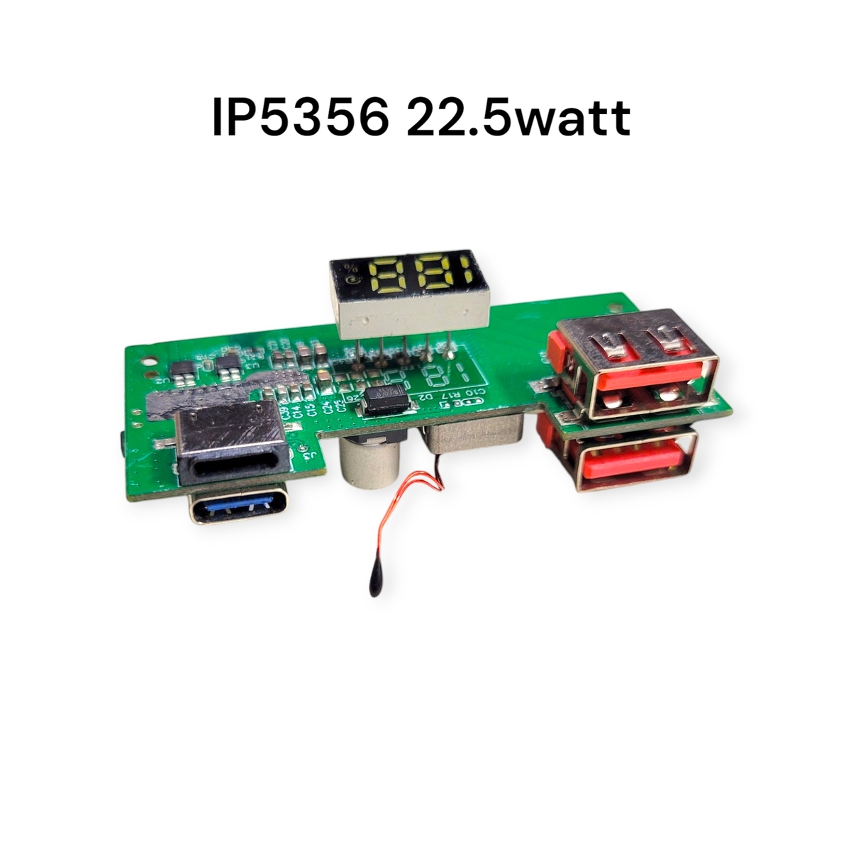 IP5356 27W Quick Charge PD3.1 USB 3.1 Gen-1 Digital Power Bank Circuit | 3-in-1 Input/Output Module with LED Display