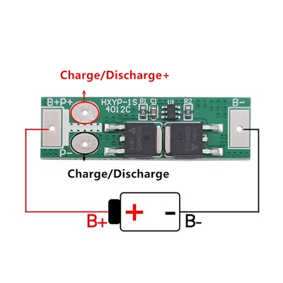 1S 12A 3.7V Li-ion BMS Protection Board | HXYP-1S-4012C Lithium Battery Charging & Discharge Protection Module_img_0