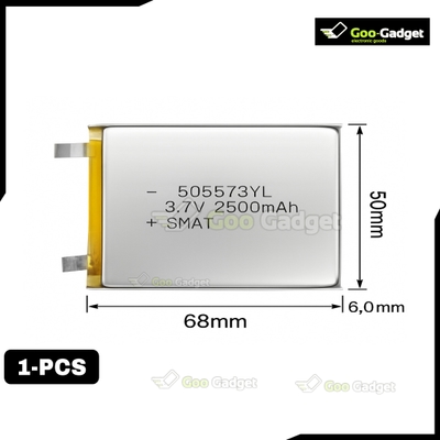 3.7V 2500mAh 9.25Wh Lithium Polymer Rechargeable Battery_img_0