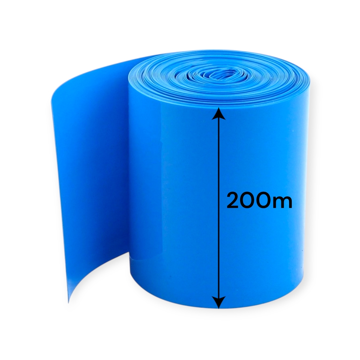 200mm PVC Heat Shrink Tubing Wrap | Blue Color | Battery Pack Insulation Sleeve