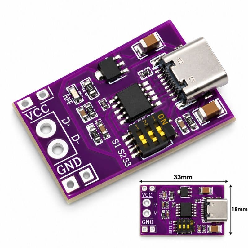 Type-C QC AFC PD Fast Charge Decoy Trigger Module for DIY Electronics
