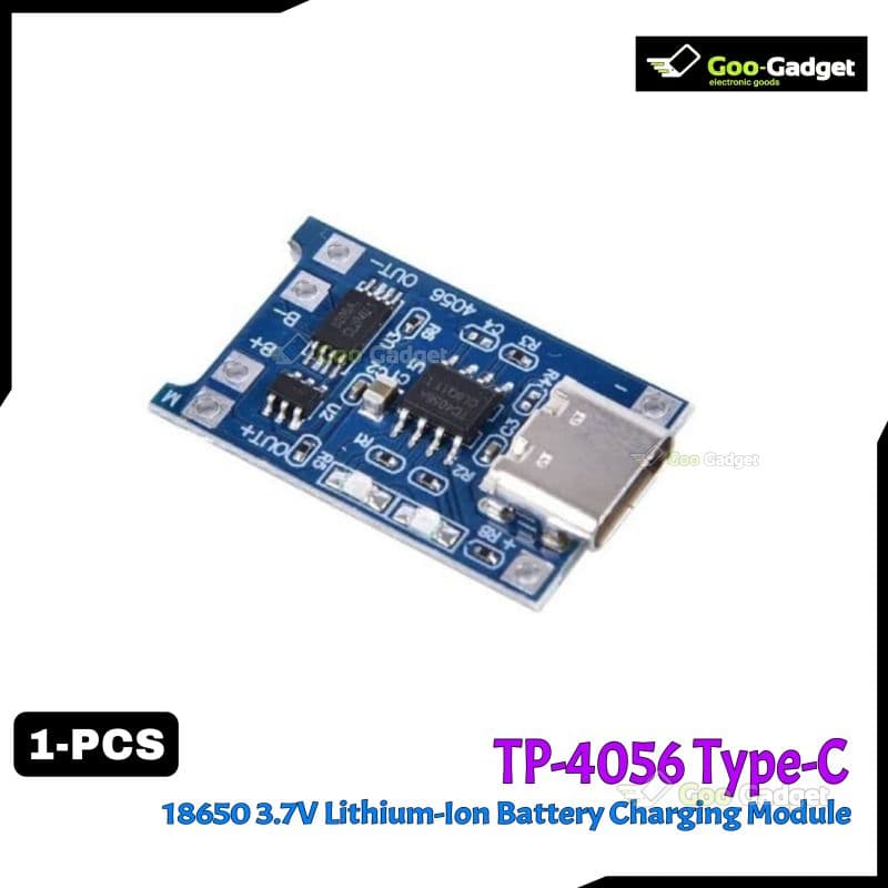 TP4056 5V 1A Type-C Lithium Battery Charger Module with Dual Protection