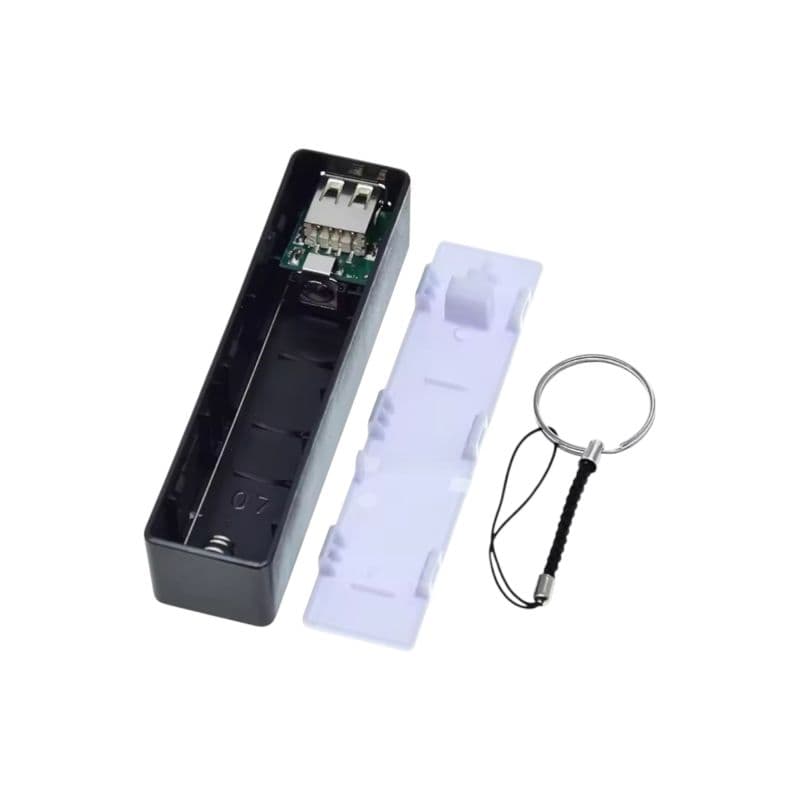 1 Slot 18650 USB Power Bank Case with Key Chain
