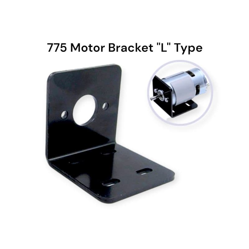 775 DC Motor L-Type Steel Mounting Bracket for DIY Projects