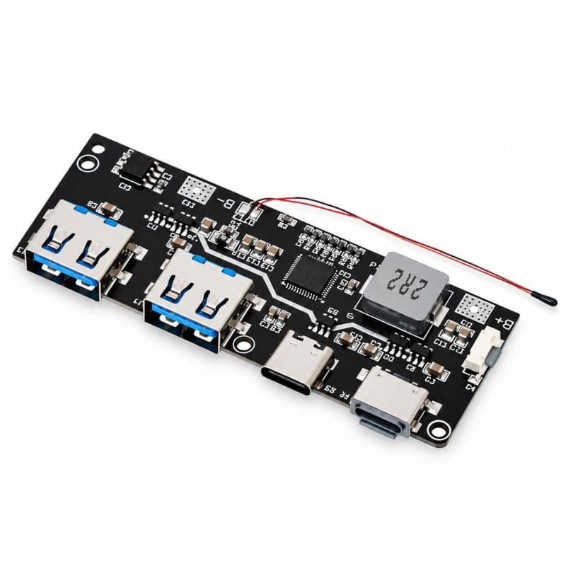 QC4.0 QC3.0 22.5W Dual USB Power Bank Charging Module for 18650
