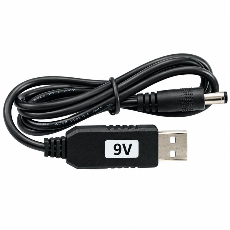 5V to 9V Step-Up DC Booster Cable for Mini UPS 2.1×5.5mm DC Plug