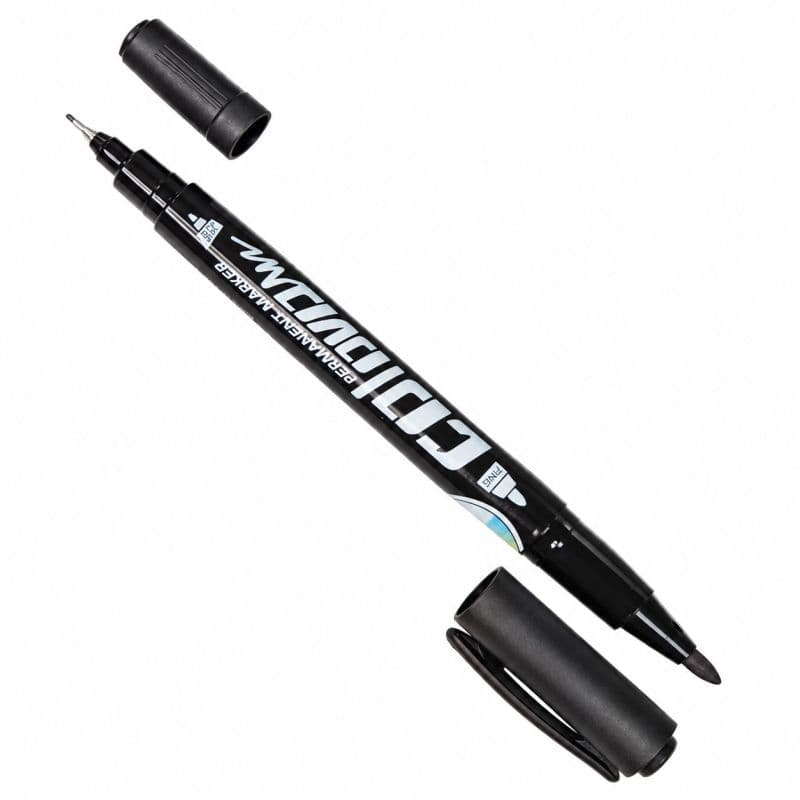 Gxin G-107 Black Permanent Marker for Paper Metal Glass Plastic Wood