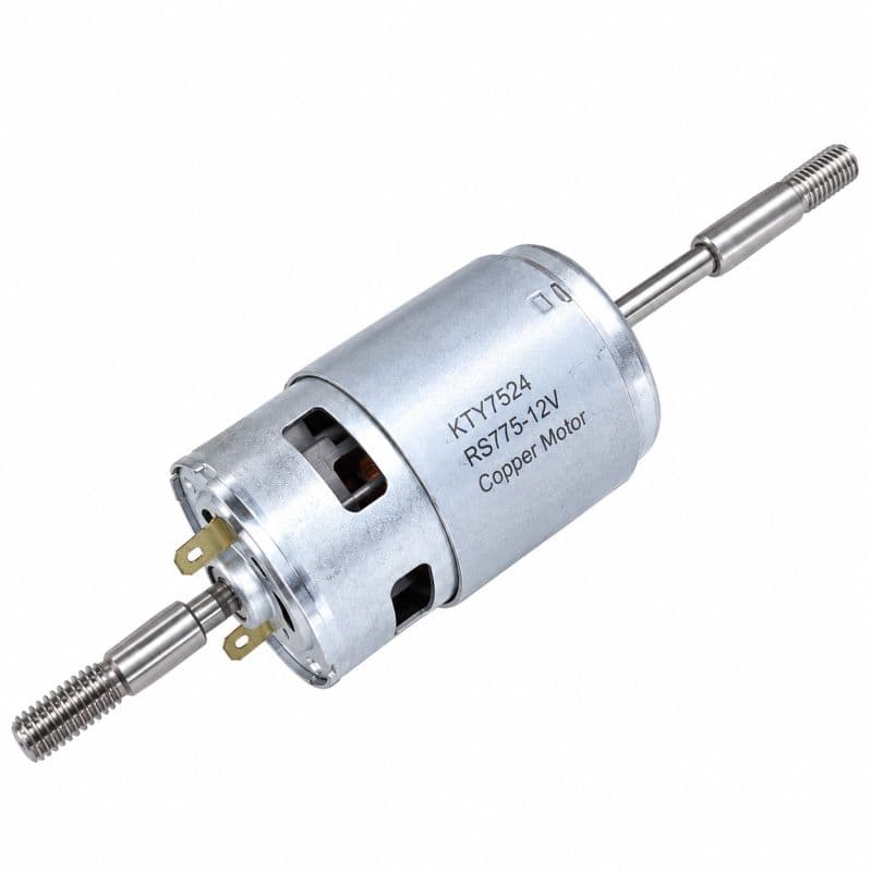 775 12V DC Fan Motor Long Shaft Double Threaded Coupler High Torque