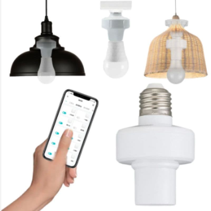 E27 Smart App Remote Control Lamp Holder Bluetooth Wireless LED Bulb Adapter