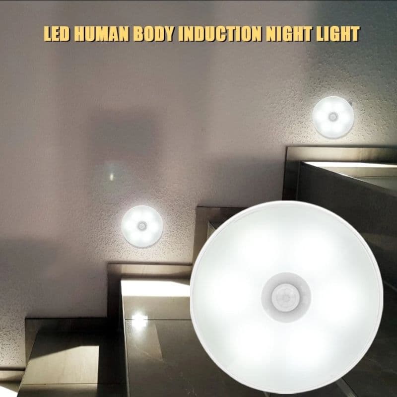Smart PIR Motion Sensor LED Night Light Rechargeable Automatic Indoor Light