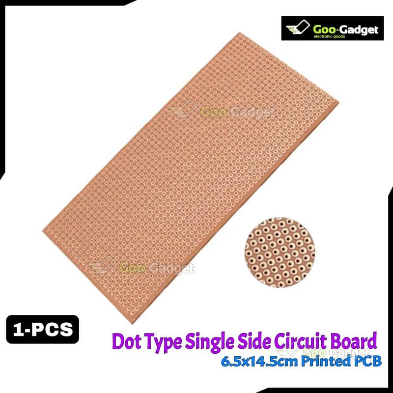 6.5×14.5cm Dot Type Prototype PCB | Single-Sided Uncut Veroboard for DIY Electronics Projects