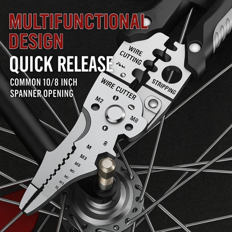 Multifunctional Wire Stripper & Crimper Tool | Adjustable Cable Cutter & Bolt Shearing Pliers for Electrical DIY