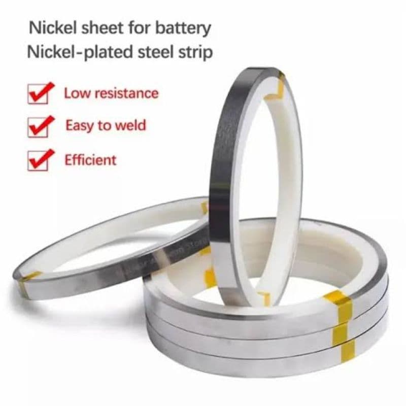 1 Feet Nickel Strip 0.12×6mm | ≥98% Nickel Spot Welding Strip for 18650 Li-ion Battery Packs