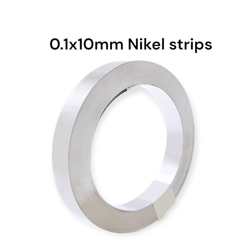 1ft 0.1×10mm Pure Nickel Strip | High-Quality Spot Welding Strip for 18650, 21700 & LiFePO4 Battery Packs