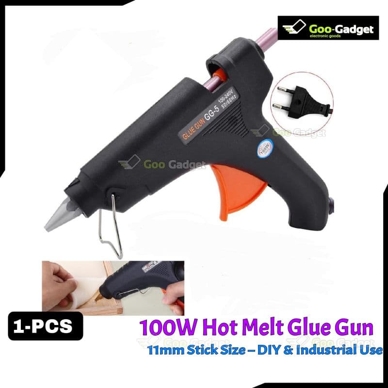 100W Hot Melt Glue Gun | Heavy-Duty Electric Glue Gun with 11mm Glue Stick Support for DIY & Repair