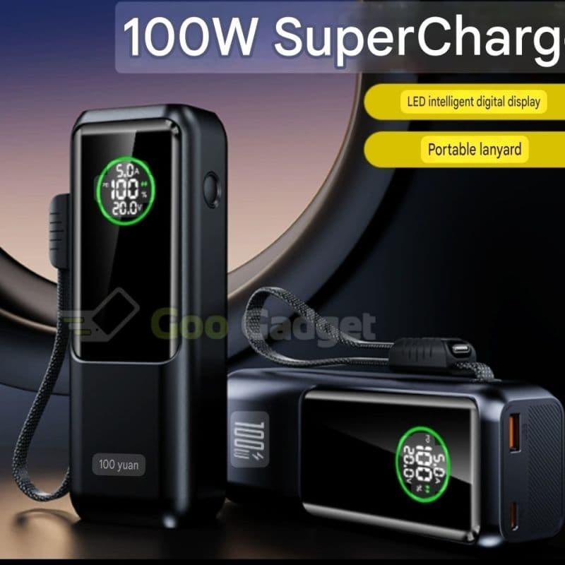 100W Power Bank Case for 4×21700 Li-ion Cells | PD/QC4.0 Fast Charging with LED Display