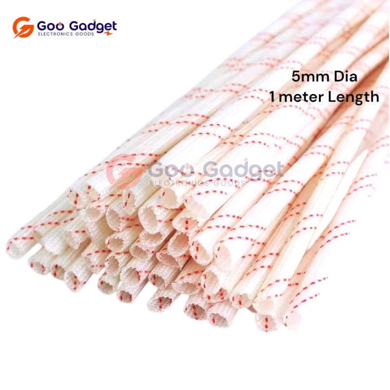 5mm Fiberglass Sleeving | High-Temperature Insulation Tube | 1 Meter Cable Protection