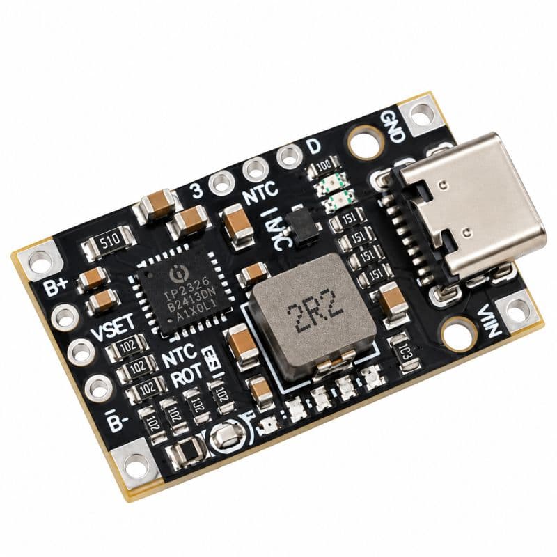 IP2326 Type-C 2S/3S Lithium Battery Charging Boost Module | 8.4V/12.6V 1.5A 15W Fast Charger with Balancing