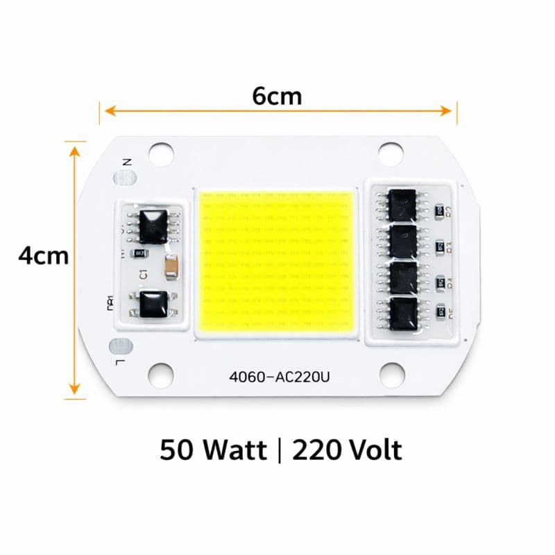 50W AC 220V COB LED Light Module High Power for Flood Light & DIY Lighting