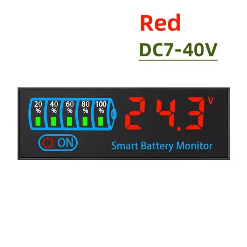 DC 7–55V JX-4615N-A2 Smart Battery Level Indicator LCD Voltage Capacity Meter