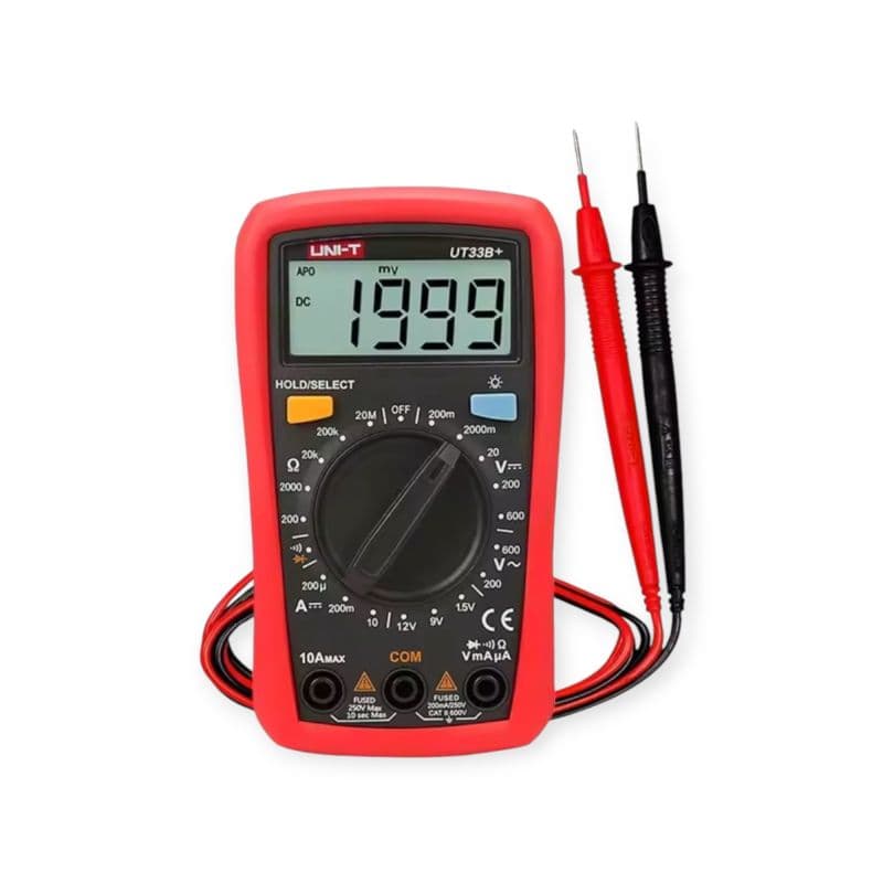 UNI-T UT33B+ 600V Digital Multimeter with NCV, AC/DC Voltage, Current & Capacitance Testing