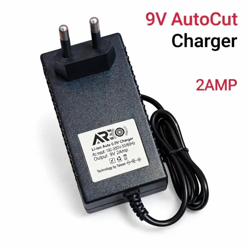9V 2A Automatic Cut-Off Li-Ion Battery Charger Power Adapter AREO