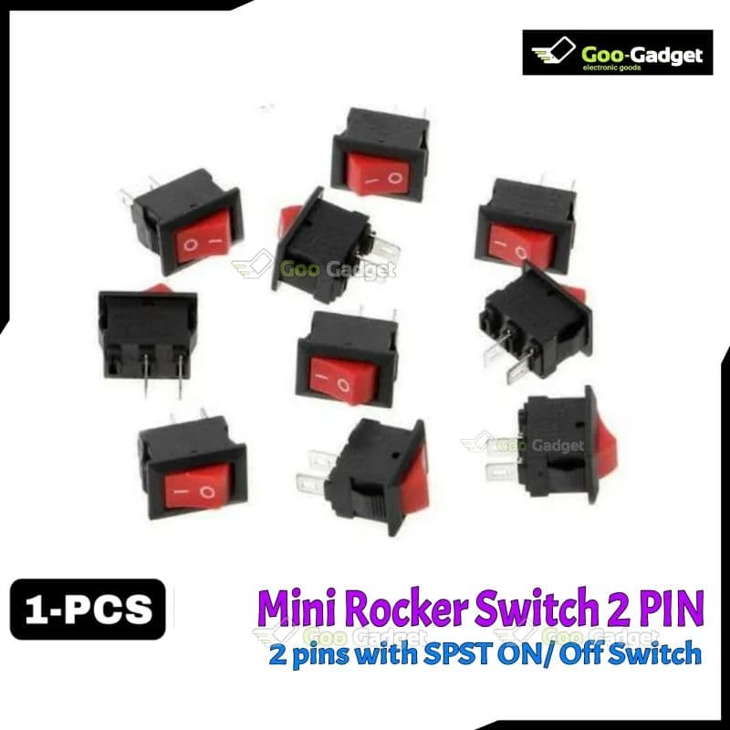 Mini KCD117S 2 Pin Rocker Switch ON/OFF SPST Red Electrical Power Switch