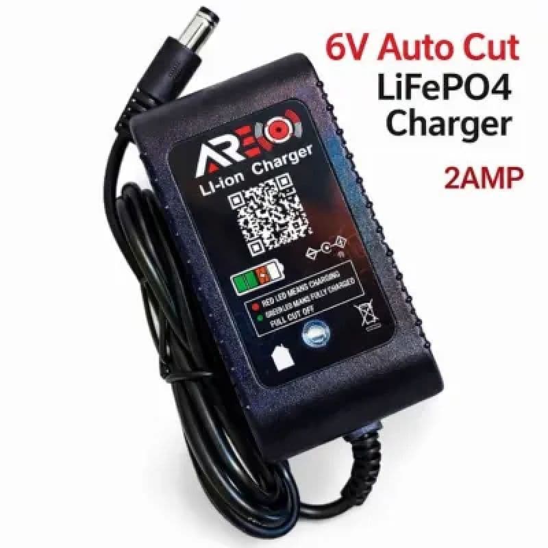 2S 6.4V LiFePO4 Auto Cut Battery Charger AREo